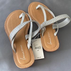 Lane Bryant Silver Sandals